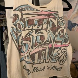 Rolling Stones cropped tank top